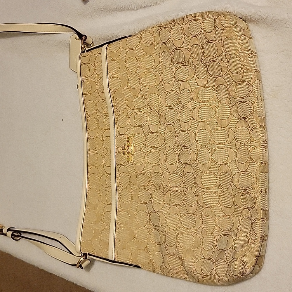 Coach signature file bag